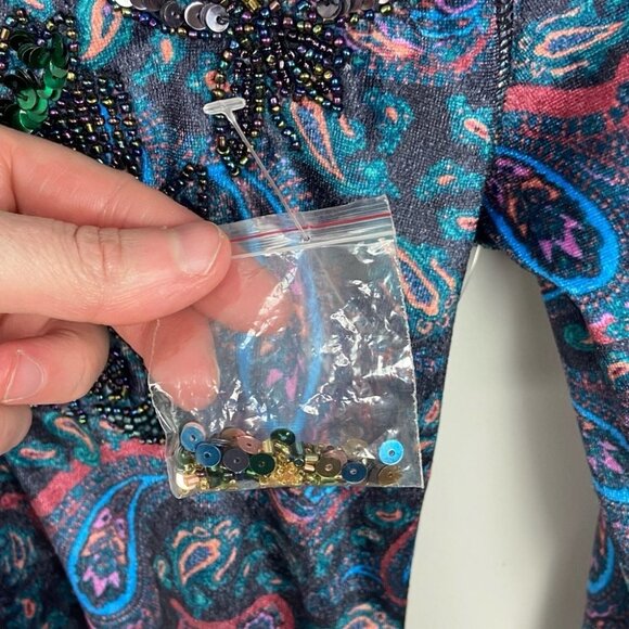 NEW Free People Velvet L'Amour Bell Sleeve Top Size XS Velour Bohemian Mock Neck - Picture 9 of 14